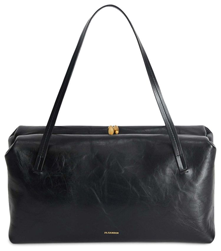 Jil Sander Goji Pillow Medium Shoulder Bag Black