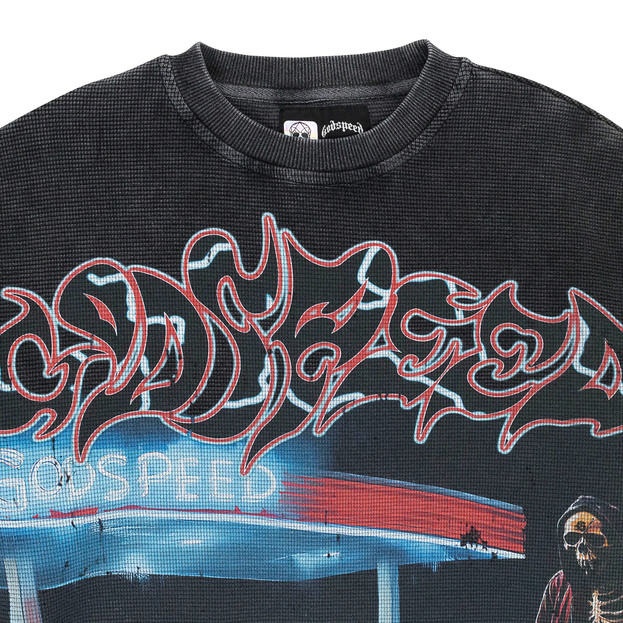 Buy Godspeed Pit Stop Thermal Long-Sleeve T-Shirt 'Grey Wash