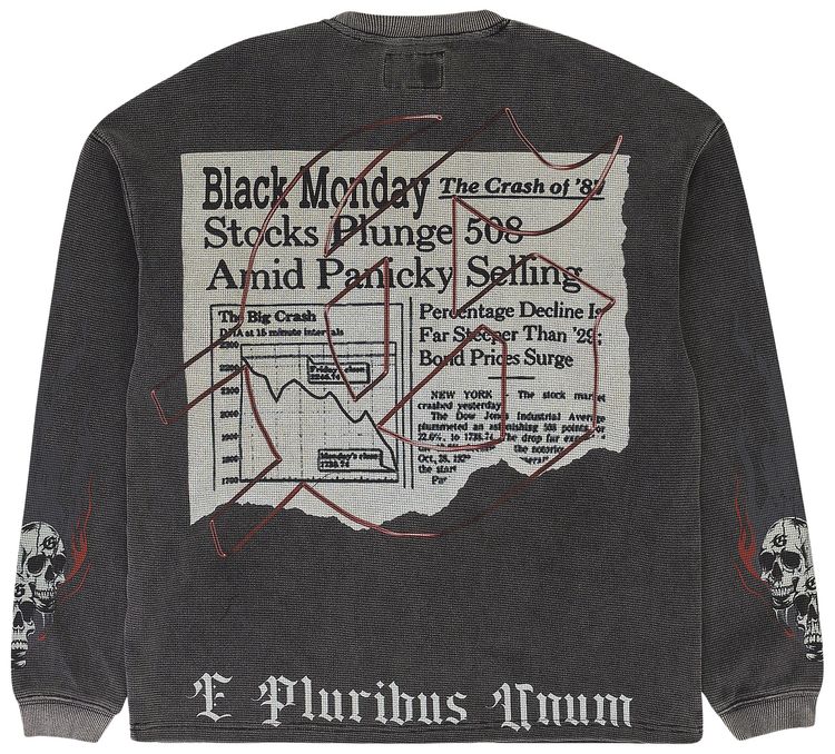 Godspeed Black Monday Thermal Long Sleeve T Shirt Grey Wash