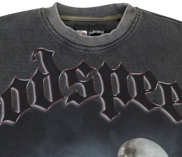 Godspeed Black Monday Thermal Long Sleeve T Shirt Grey Wash