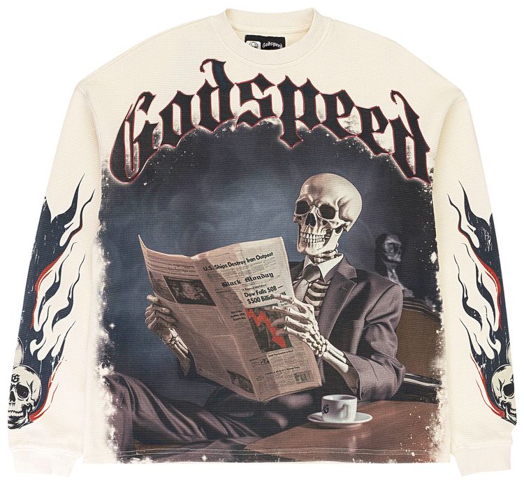 Godspeed Black Monday Thermal Long Sleeve T Shirt Bone