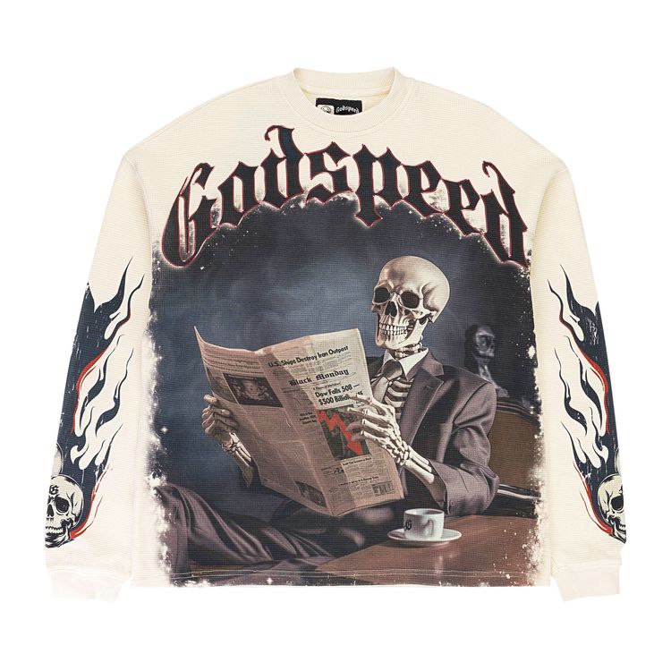 Buy Godspeed Black Monday Thermal LongSleeve TShirt 'Bone' 11652