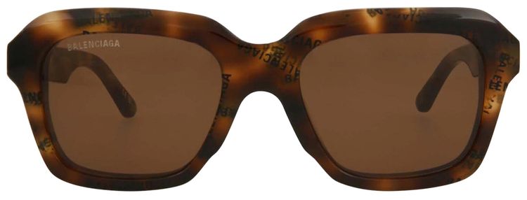 Balenciaga Square Sunglasses HavanaBrown