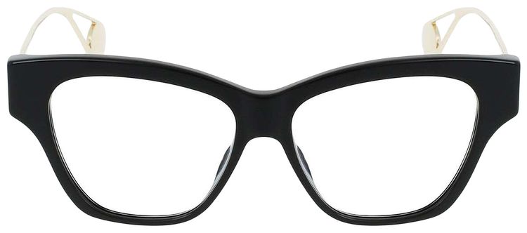 Gucci Square Eyeglasses BlackGoldTransparent