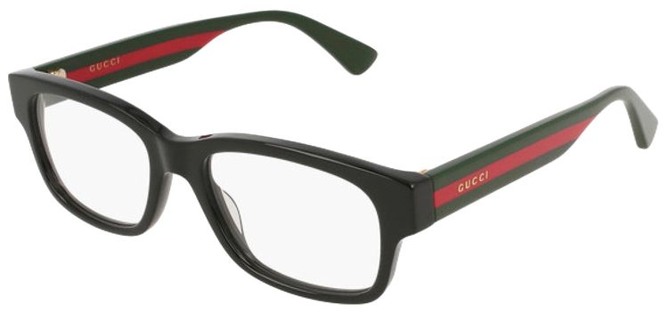Gucci Square Eyeglasses BlackMulticolorTransparent