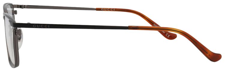 Gucci Rectangular Eyeglasses RutheniumTransparent