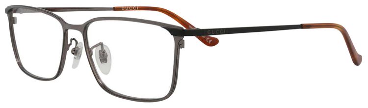 Gucci Rectangular Eyeglasses RutheniumTransparent