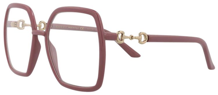 Gucci Geometric Eyeglasses PinkTransparent