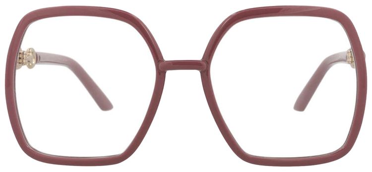 Gucci Geometric Eyeglasses PinkTransparent