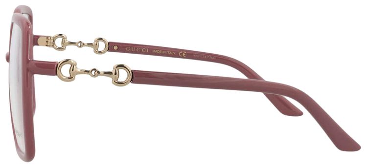 Gucci Geometric Eyeglasses PinkTransparent