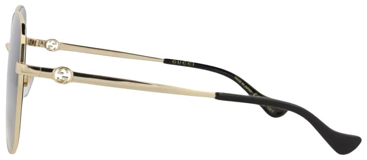 Gucci Aviator Sunglasses GoldGrey