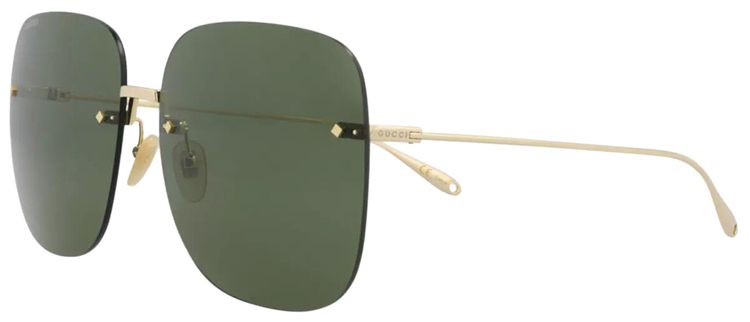 Gucci Square Sunglasses GoldGreen