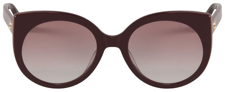 Gucci Round Sunglasses Burgundy Red