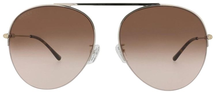 Gucci Aviator Sunglasses SilverBrown