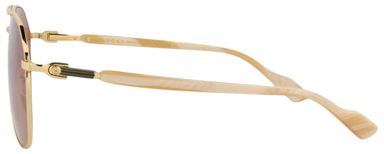 Gucci Aviator Sunglasses GoldBrown