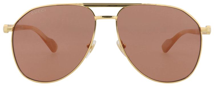 Gucci Aviator Sunglasses GoldBrown
