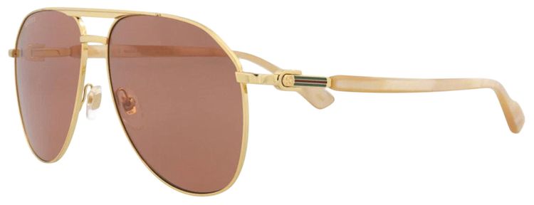 Gucci Aviator Sunglasses GoldBrown