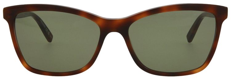 Saint Laurent Square Sunglasses HavanaGreen