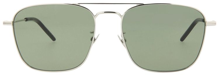 Saint Laurent Aviator Sunglasses SilverGreen