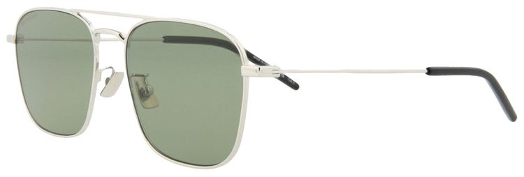 Saint Laurent Aviator Sunglasses SilverGreen