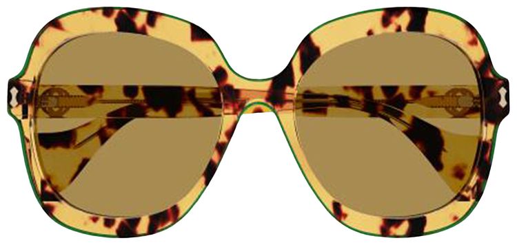 Gucci Oversized Sunglasses HavanaBrown