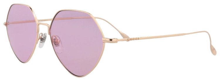 Gucci Geometric Sunglasses GoldPink