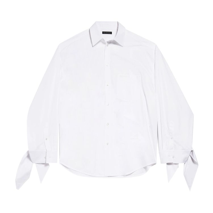 Balenciaga Long Sleeve Oversized Shirt White