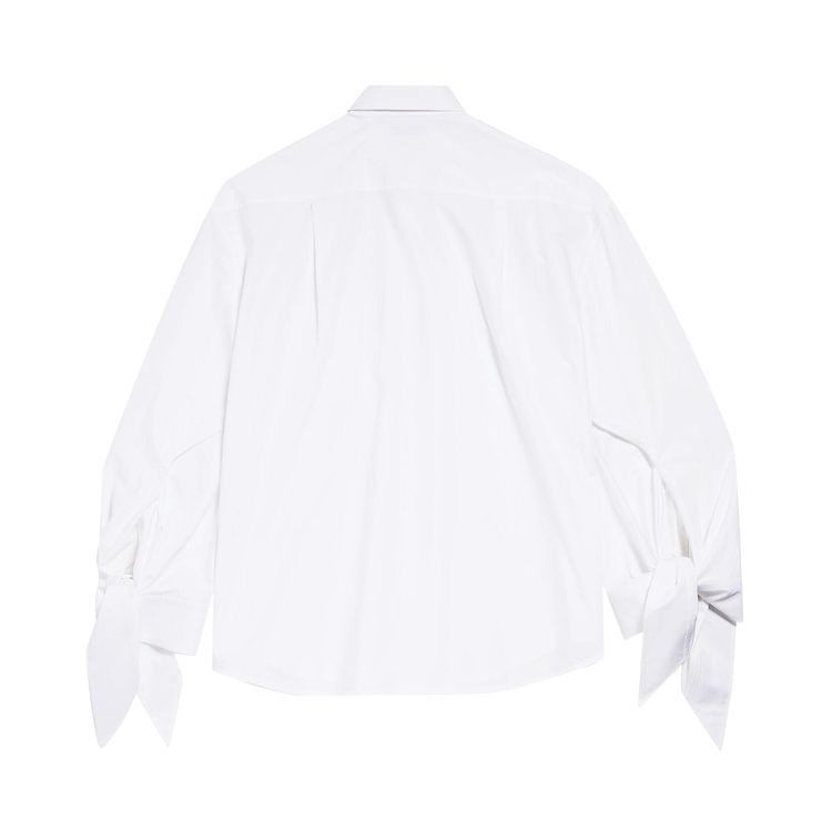 Balenciaga Knotted Cuff Blouse White