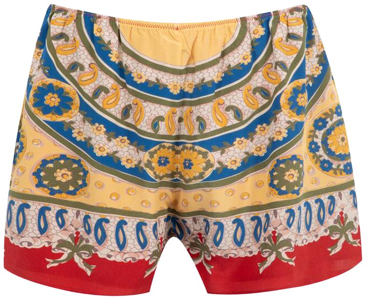 Bode Bricolage Shorts RedMulticolor