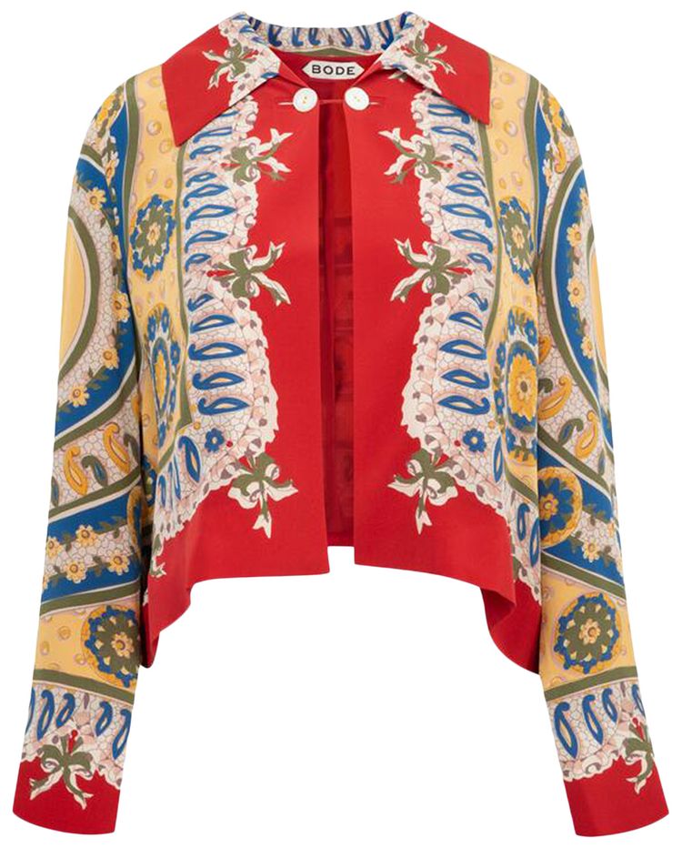 Bode Bricolage Jacket RedMulticolor