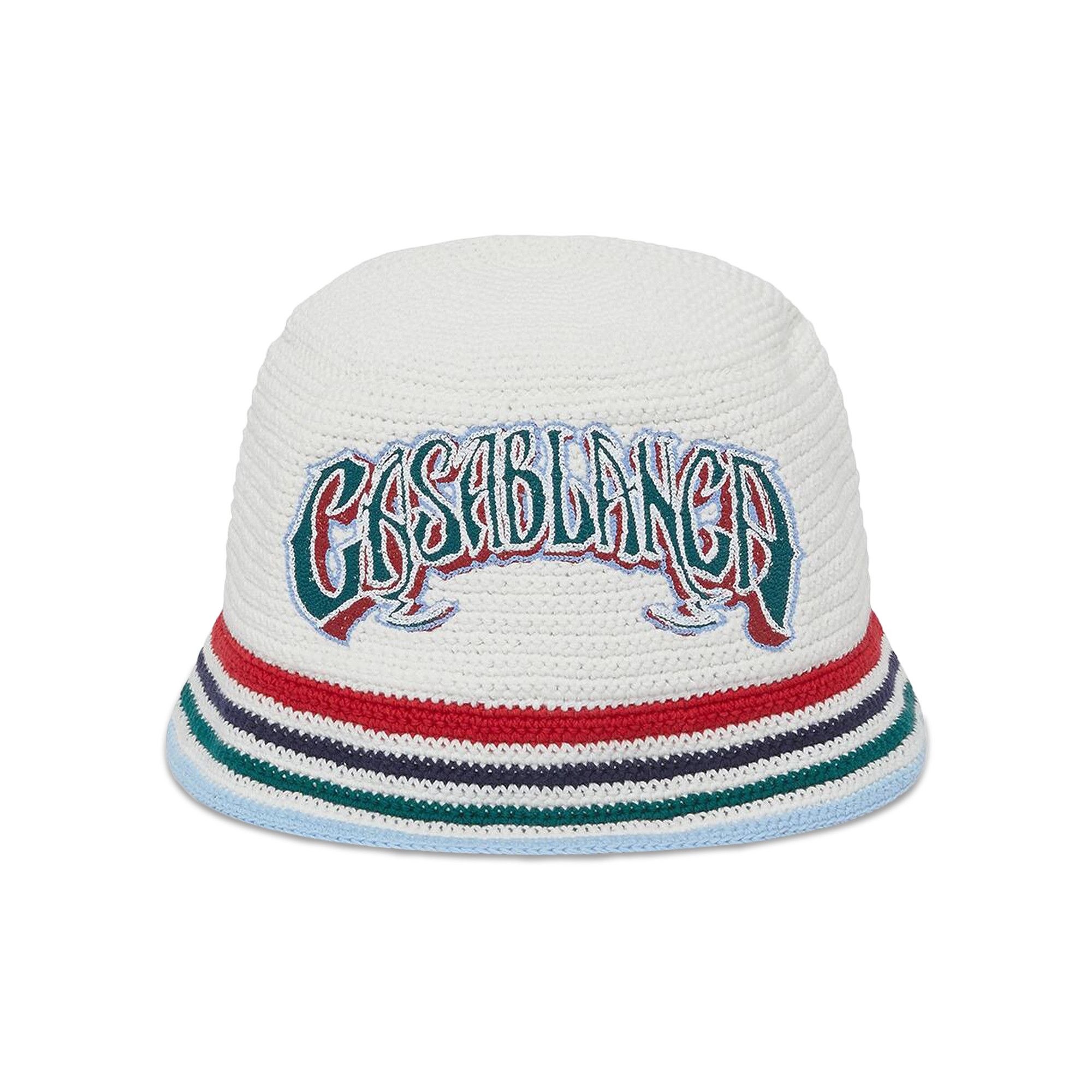 Buy Casablanca Crochet Hat 'White' - AS25 HAT 078 01 WHIT | GOAT