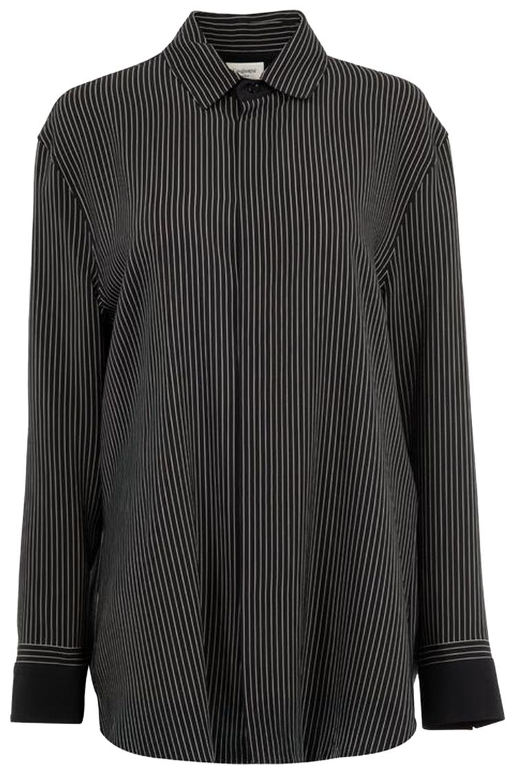 Saint Laurent Striped Button Up Shirt BlackCraie