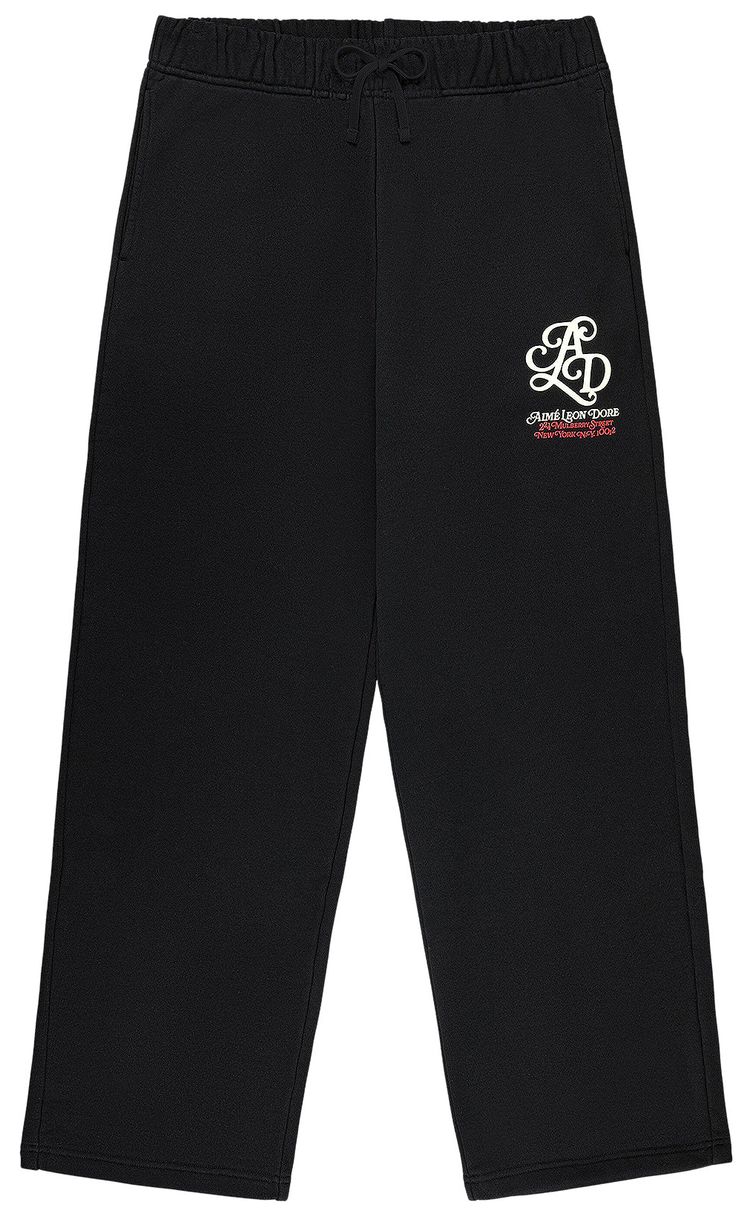 Aime Leon Dore Monogram Sweatpants Jet Black