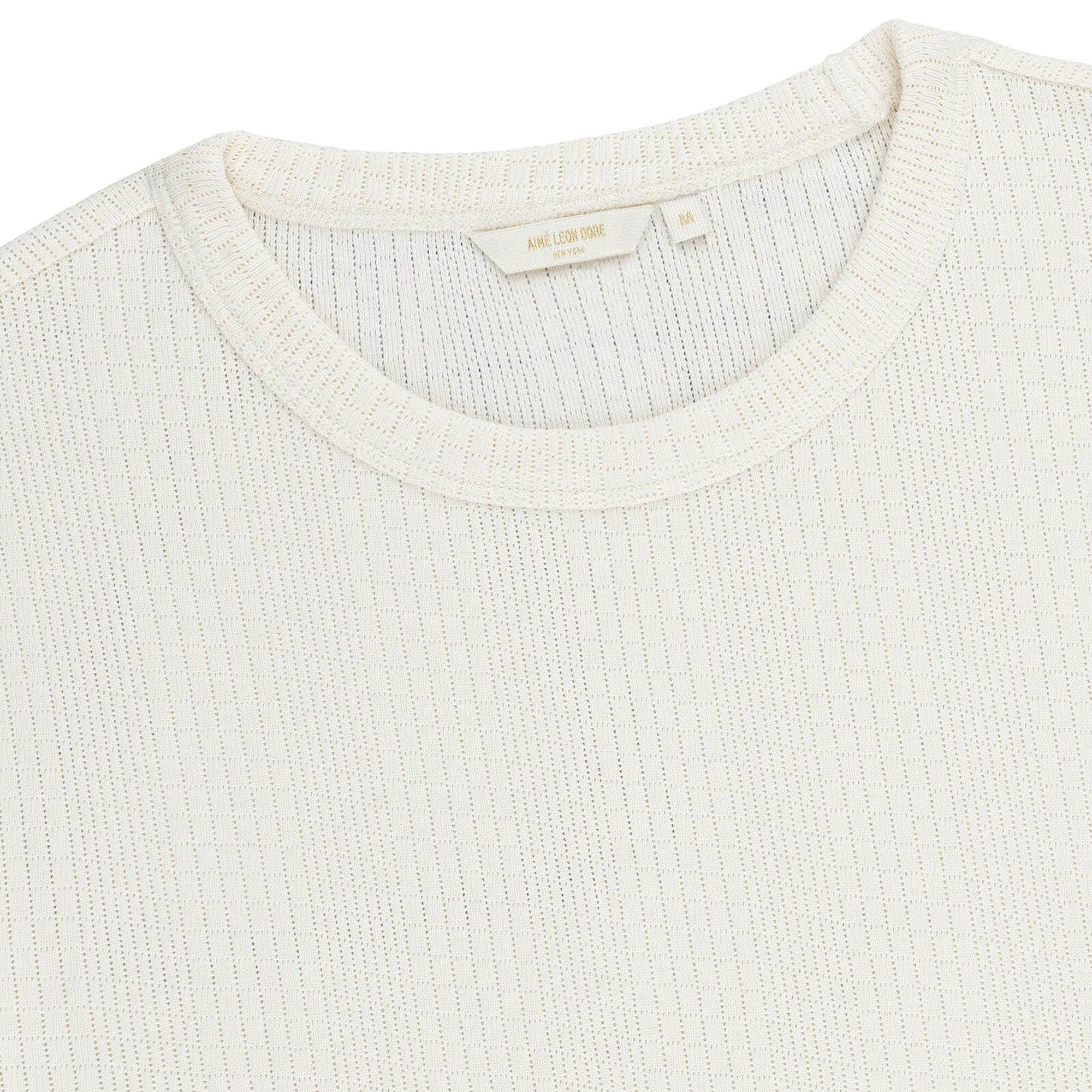 Buy Aimé Leon Dore Pointelle Tee 'Coconut Milk' - SS25CT013 COCO