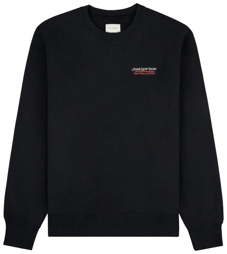 Aime Leon Dore Monogram Crewneck Sweatshirt Jet Black