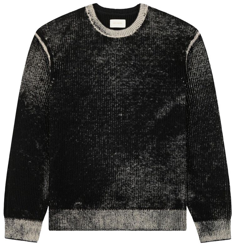 Aime Leon Dore Kalloni Shaker Stitch Sweater Jet Black