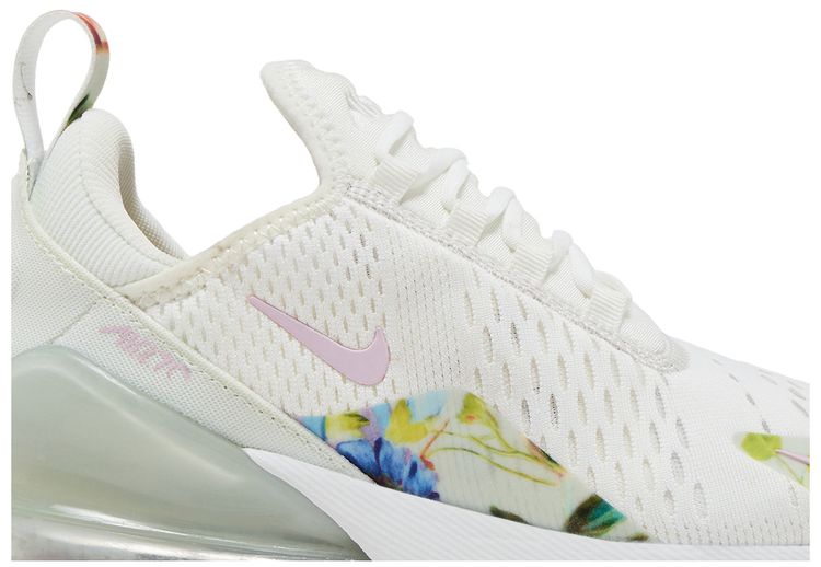 White 270 Floral Black Floral Heel Air Max 270 Floral White Black