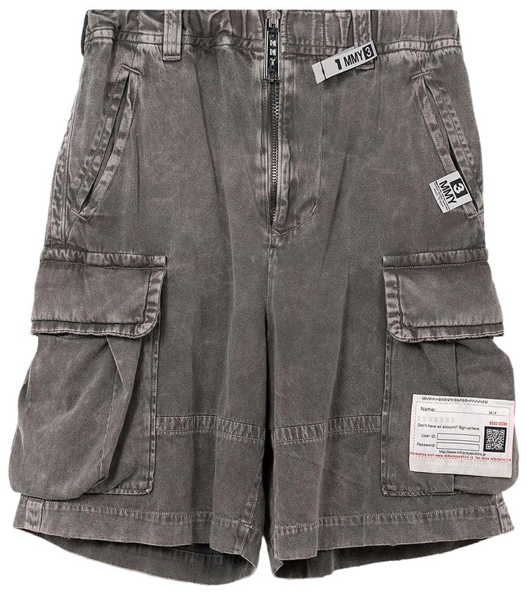 Maison Mihara Yasuhiro Amateur Sewn Cargo Shorts Light Grey
