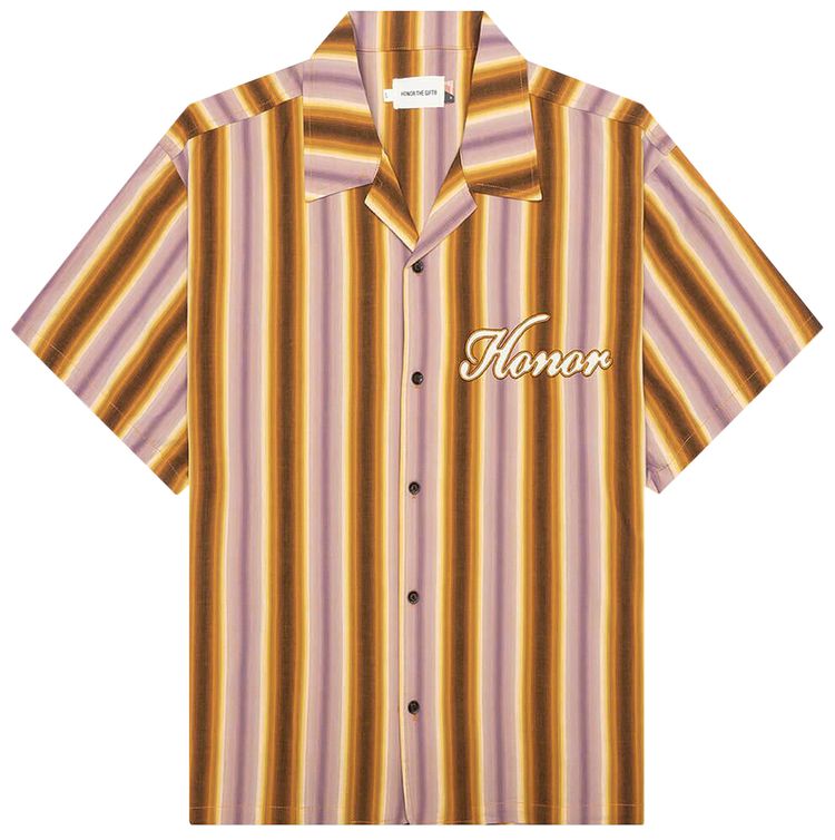 Honor The Gift Auto Shop Camp Shirt Brown