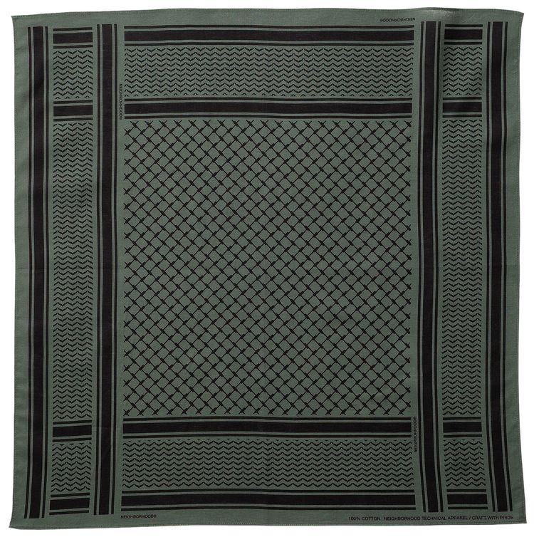 Neighborhood Shemagh Pattern Bandana Olive Drab