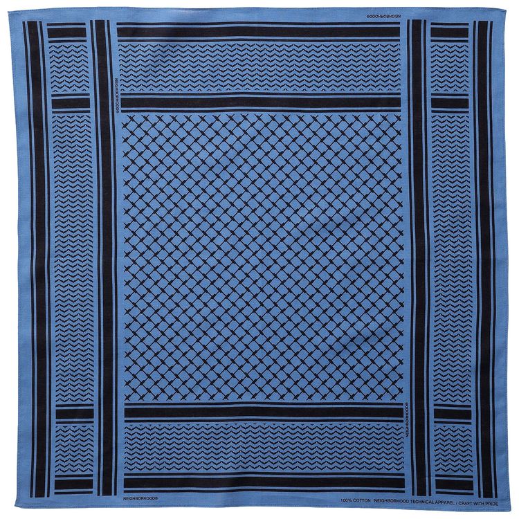 Neighborhood Shemagh Pattern Bandana Blue