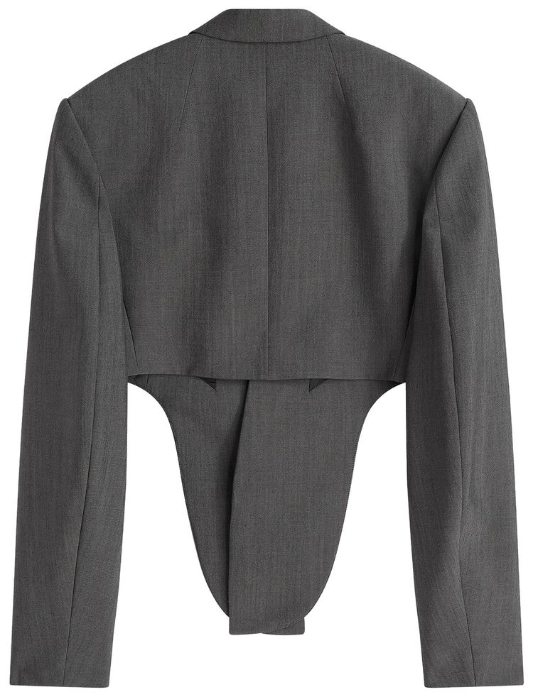 Phoebe Philo Tucked Tailored Jacket Dark Taupe