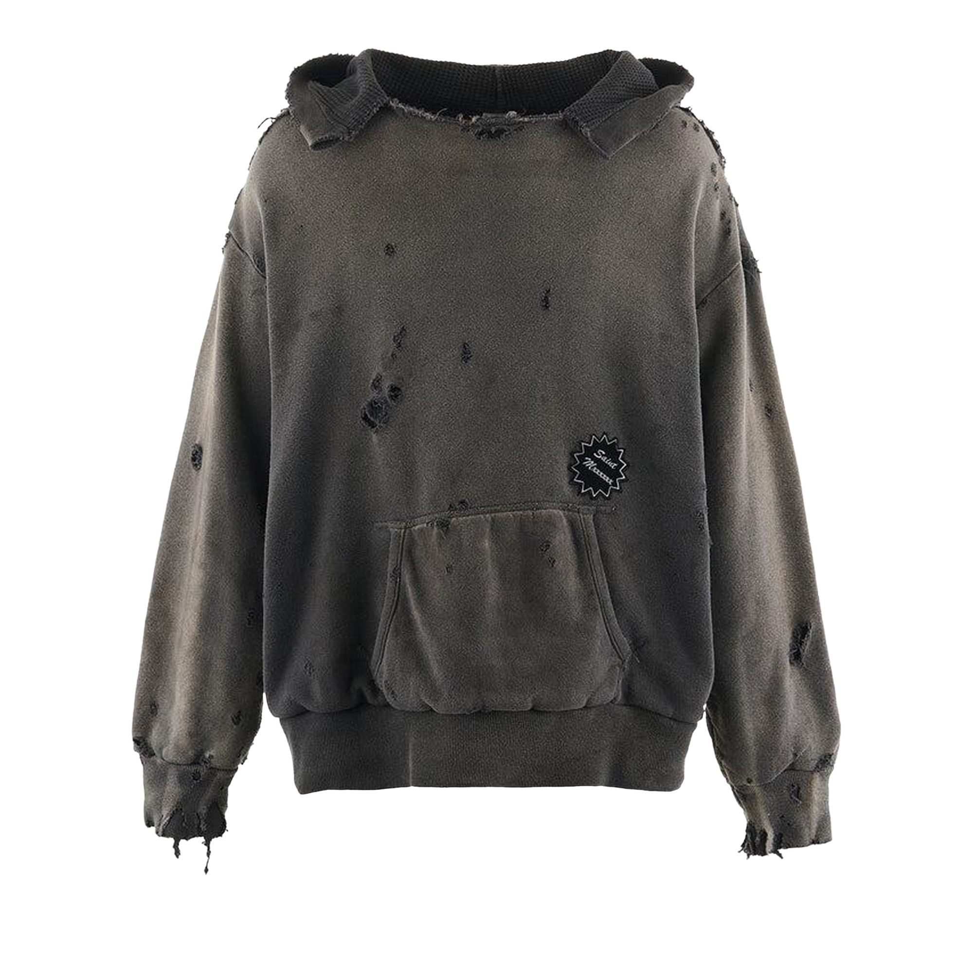 国内発送☆Saint Mxxxxxx☆ZIP UP HOODIE/DOUBLE FACE/BLACK Buy SAINT Mxxxxxx Double Face Hoodie 'Black' - SM HR8 0000