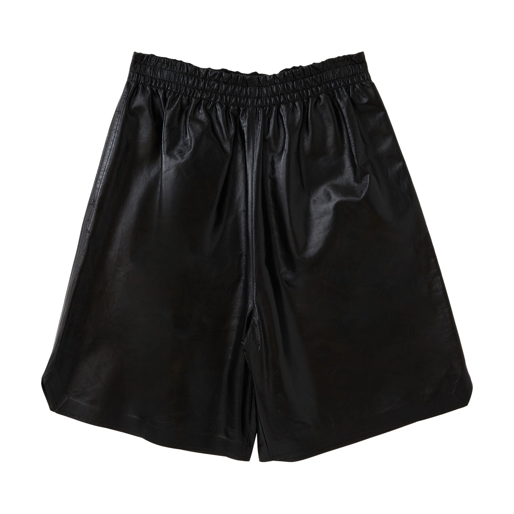 Buy Bottega Veneta Shiny Leather Shorts 'Black' - 633445