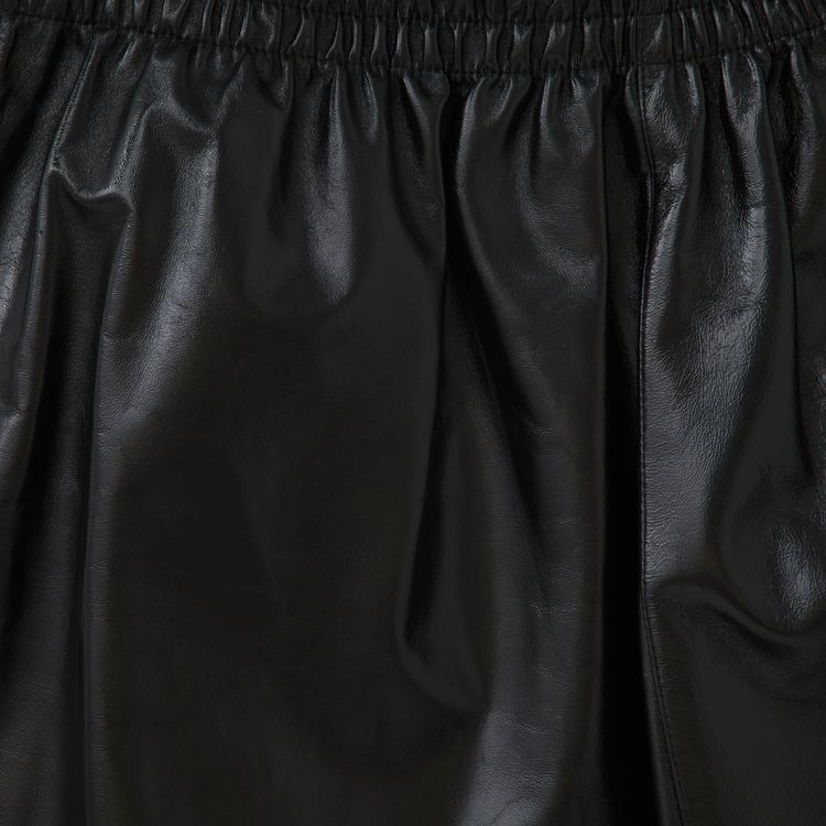 Bottega Veneta Shiny Leather Shorts Black
