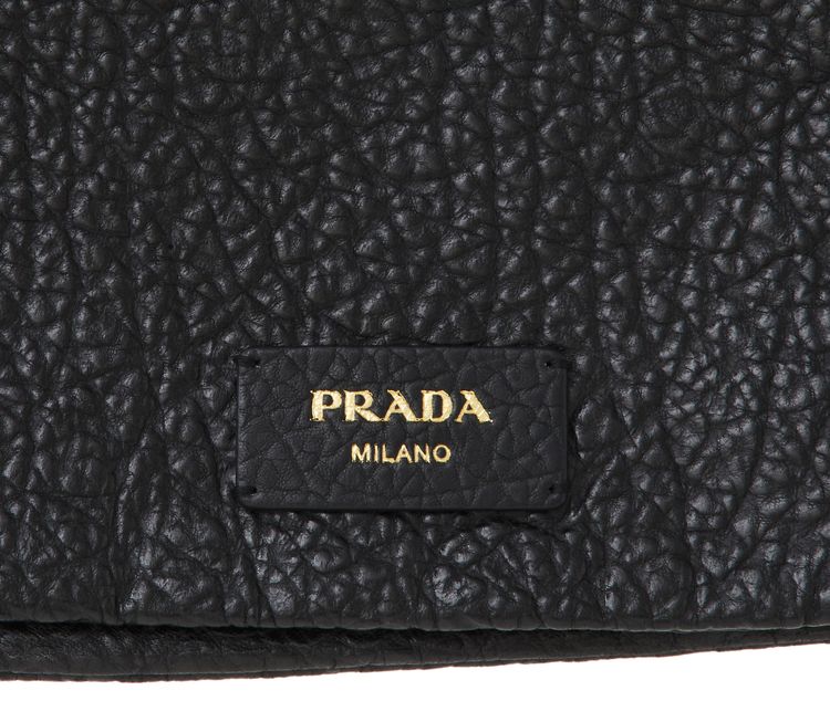 Prada Nappa Leather Miniskirt Black