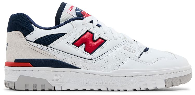 New Balance 550 White Navy True Red
