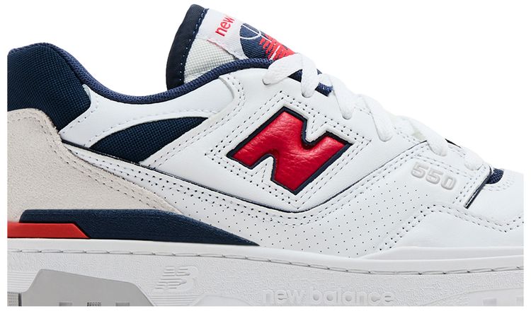 New Balance 550 White Navy True Red