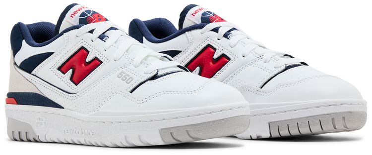 New Balance 550 White Navy True Red