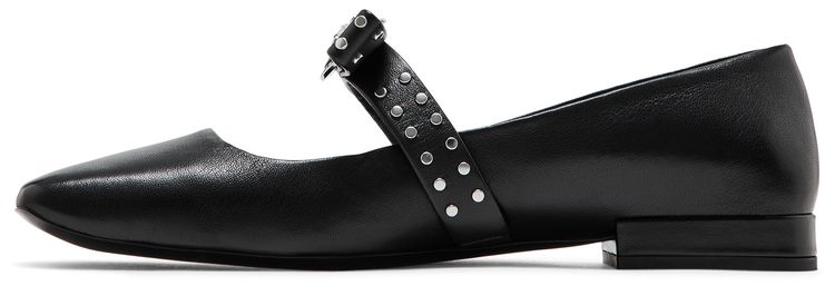Versace Wmns Gianni Ribbon Studded Ballerinas Black